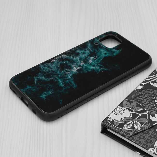Husa huawei p40 lite cu sticla securizata, techsuit glaze - blue nebula