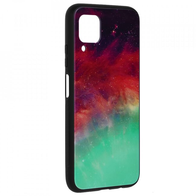 Husa huawei p40 lite cu sticla securizata, techsuit glaze - fiery ocean
