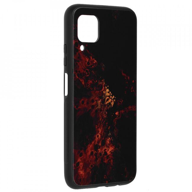 Husa huawei p40 lite cu sticla securizata, techsuit glaze - red nebula