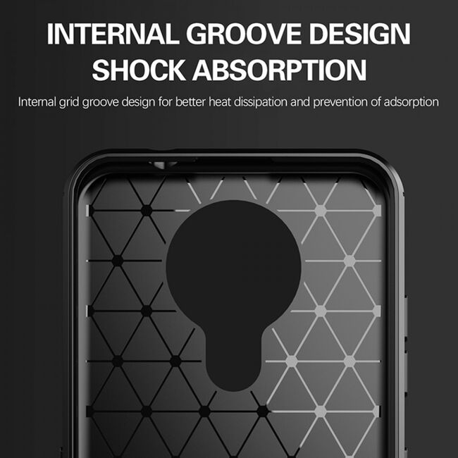 Husa nokia 1.4, carbon silicone, techsuit - negru