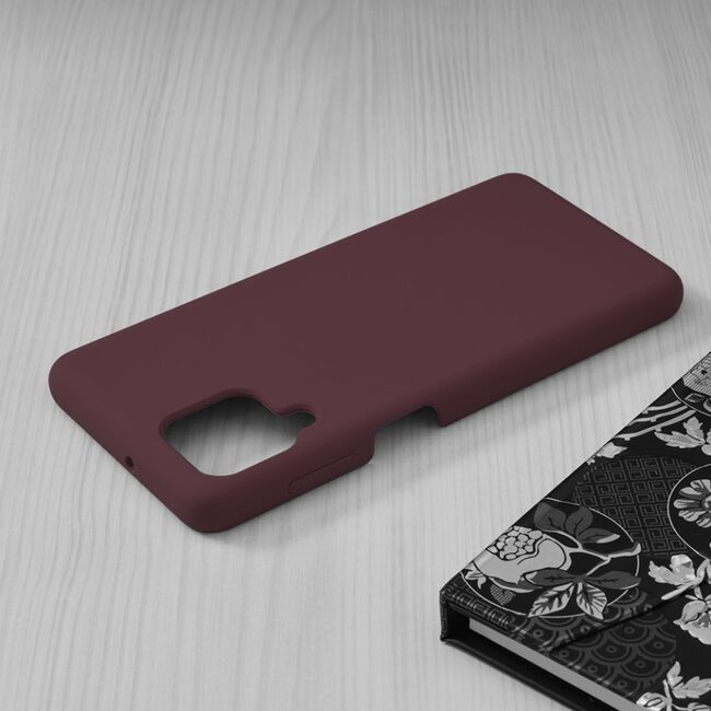Husa samsung galaxy f62 / m62 din silicon moale, techsuit soft edge - plum violet