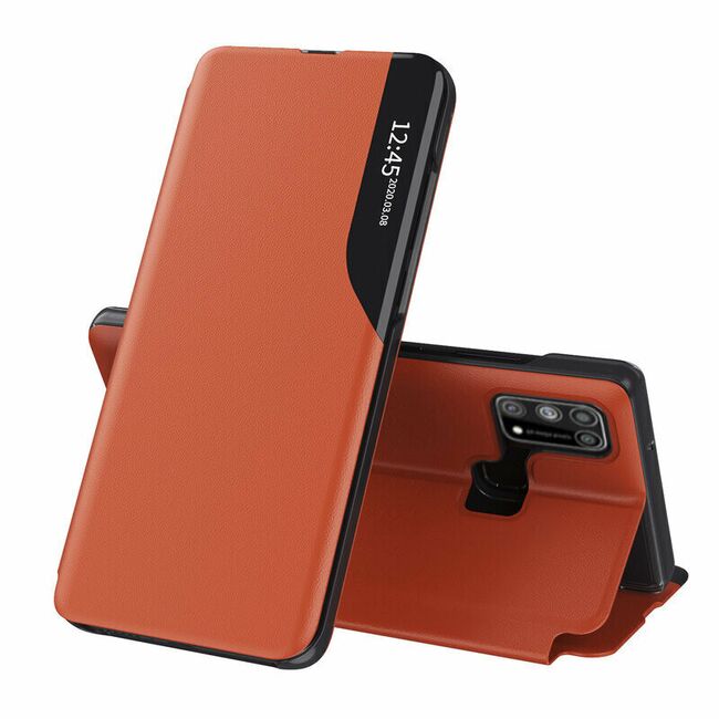 Husa samsung galaxy m30s / m31 tip carte, techsuit efold - portocaliu