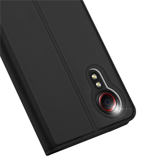 Husa samsung galaxy xcover 5 tip carte, skin pro dux ducis - negru