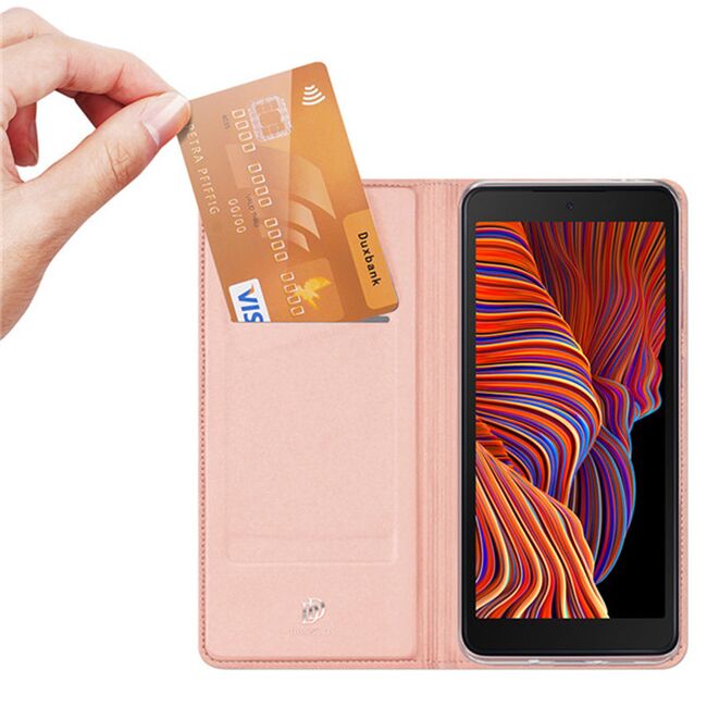 Husa samsung galaxy xcover 5 tip carte, skin pro dux ducis - negru