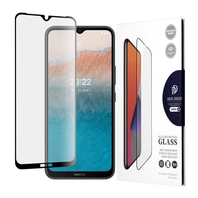 Folie nokia c21 plus din sticla securizata, dux ducis - negru