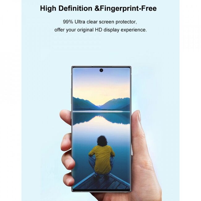 Folie sticla huawei mate 30 pro, 3d uv cu adeziv lito - transparent