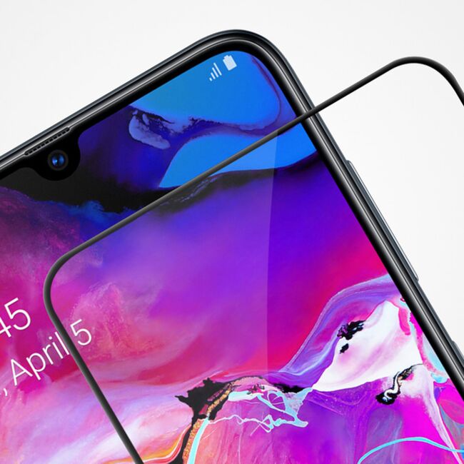 Folie sticla samsung galaxy a70, nillkin amazing cp+pro - negru