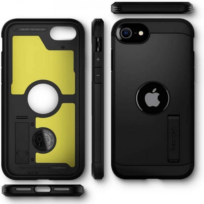 Husa iphone 7 / 8 / se 2, tough armor spigen - negru