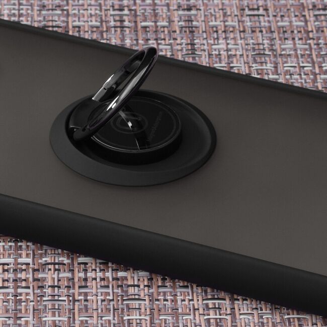 Husa lg velvet 5g cu inel, techsuit glinth - negru