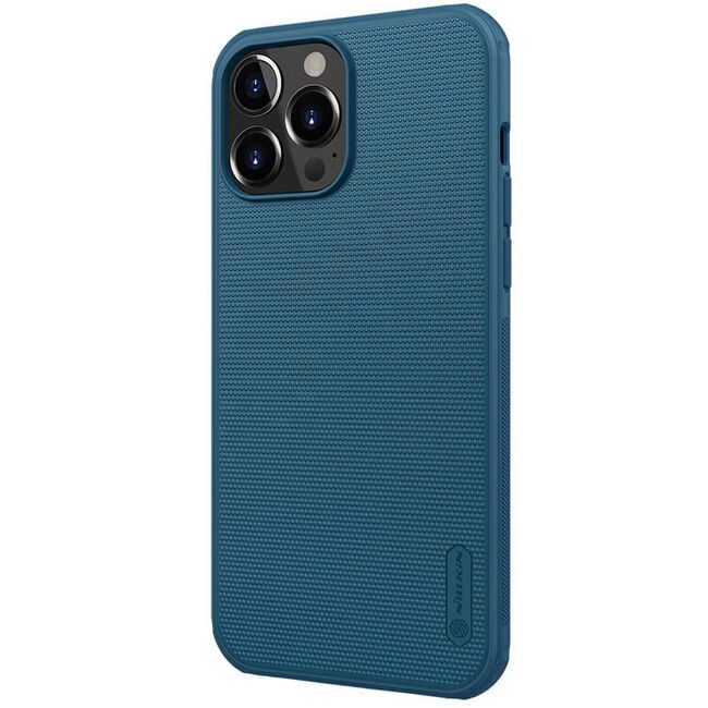 Husa iphone 13 pro, super frosted shield, nillkin - albastru