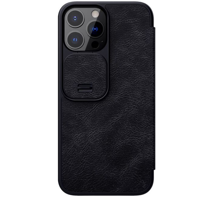 Husa iphone 13 pro max, qin leather pro case, nillkin - negru