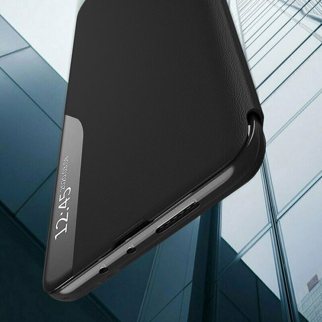 Husa iPhone 13 Pro Max Eco Leather View flip tip carte - negru
