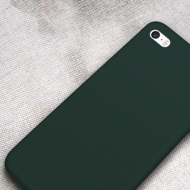 Husa iphone 5 / 5s din silicon moale, techsuit soft edge - dark green