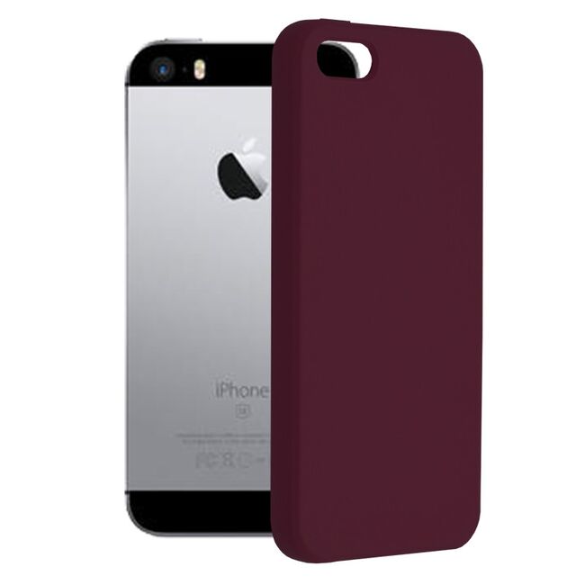 Husa iphone 5 / 5s din silicon moale, techsuit soft edge - plum violet