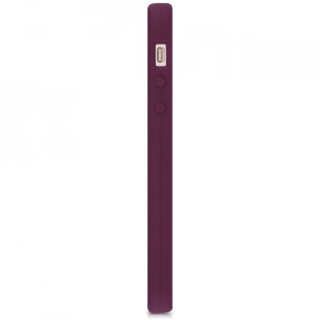 Husa iphone 5 / 5s din silicon moale, techsuit soft edge - plum violet