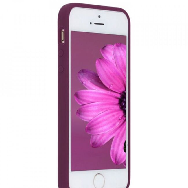 Husa iphone 5 / 5s din silicon moale, techsuit soft edge - plum violet