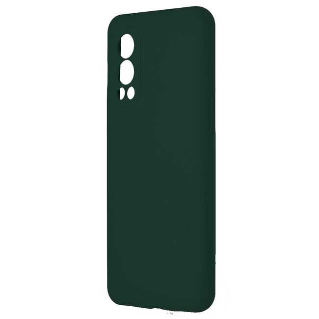 Husa oneplus nord 2 5g din silicon moale, techsuit soft edge - dark green