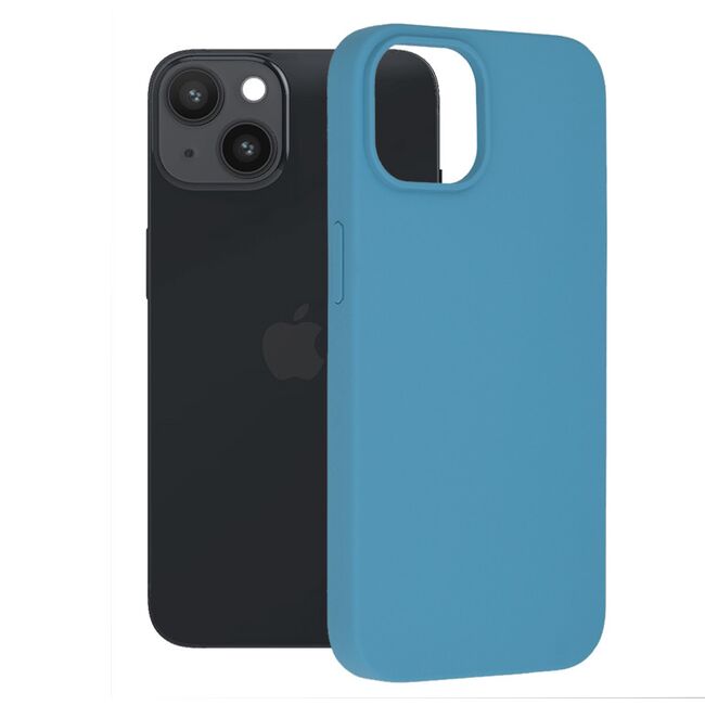 Husa samsung galaxy iphone 14 din silicon moale, techsuit soft edge - denim blue