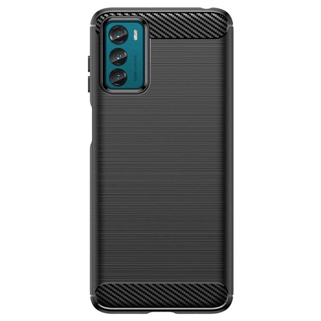 Husa Motorola Moto G42 Carbon Silicone, negru