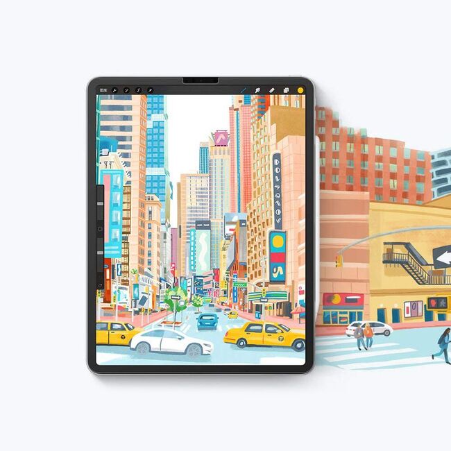 Set 2 folii protectie iPad 10.2 inch 2019/2020/2021 HOFI Paper Pro - Matte Clear