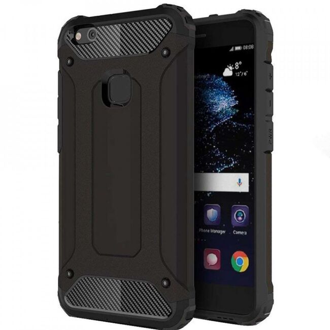 Husa huawei p10 lite din plastic dur, techsuit hybrid armor - negru