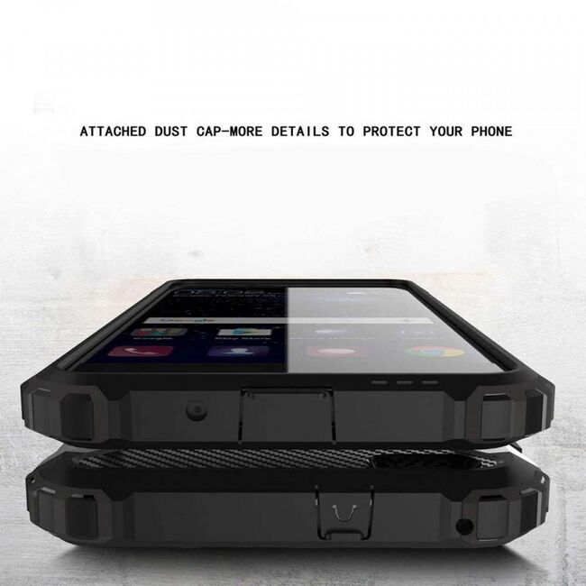 Husa huawei p10 lite din plastic dur, techsuit hybrid armor - negru