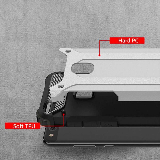 Husa huawei p10 lite din plastic dur, techsuit hybrid armor - negru