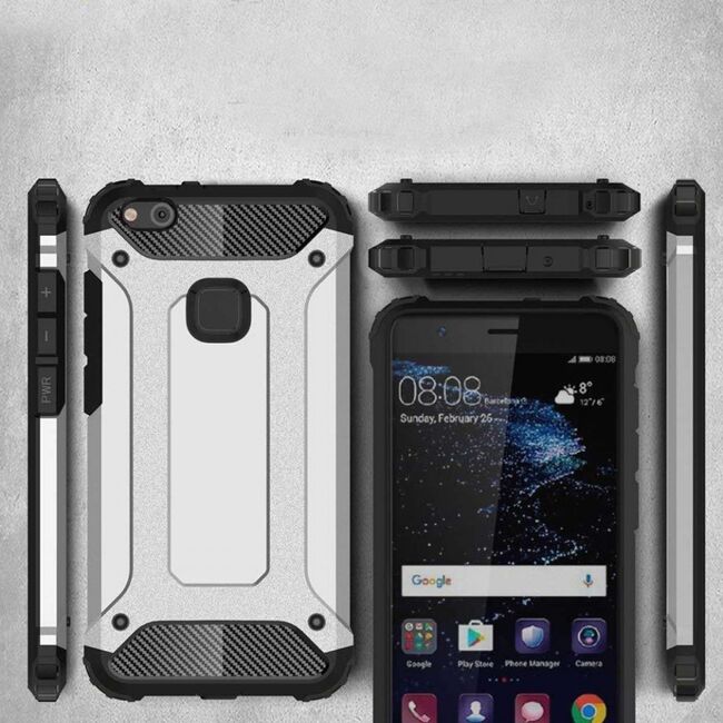 Husa huawei p10 lite din plastic dur, techsuit hybrid armor - negru