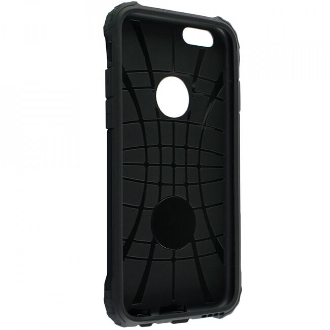 Husa iphone 6 plus / 6s plus din plastic dur, techsuit hybrid armor - negru