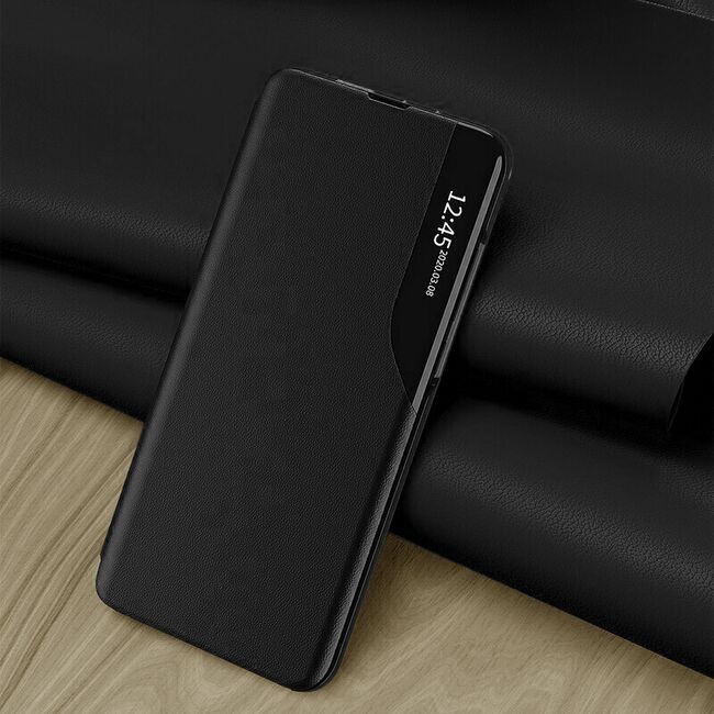 Husa Xiaomi Redmi A1, Redmi A2 Eco Leather View flip tip carte, negru