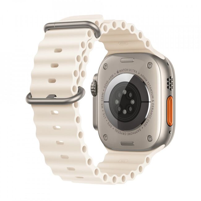 Curea Apple Watch 1 / 2 / 3 / 4 / 5 / 6 / 7 / 8 / SE / Ultra (42 mm / 44 mm / 45 mm / 49 mm) Techsuit, alb, W038