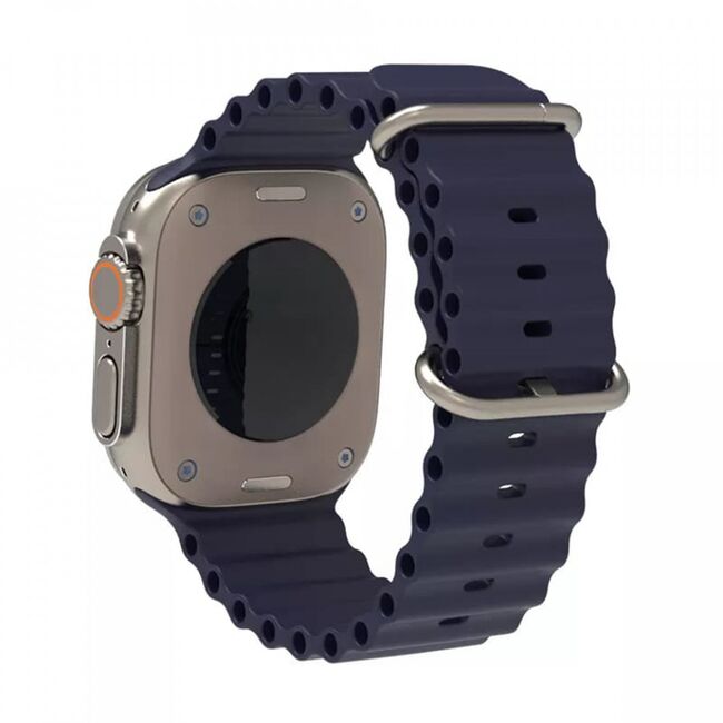 Curea Apple Watch 1 / 2 / 3 / 4 / 5 / 6 / 7 / 8 / SE / Ultra (42 mm / 44 mm / 45 mm / 49 mm) Techsuit, albastru, W038