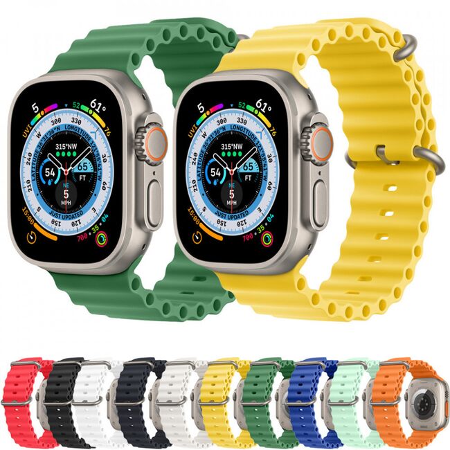 Curea Apple Watch 1 / 2 / 3 / 4 / 5 / 6 / 7 / 8 / SE / Ultra (42 mm / 44 mm / 45 mm / 49 mm) Techsuit, W038, office green