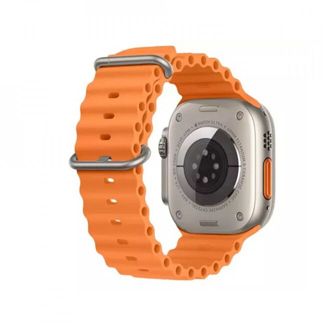 Curea Apple Watch 1 / 2 / 3 / 4 / 5 / 6 / 7 / 8 / SE (38 mm / 40 mm / 41 mm) Techsuit, portocaliu, W038