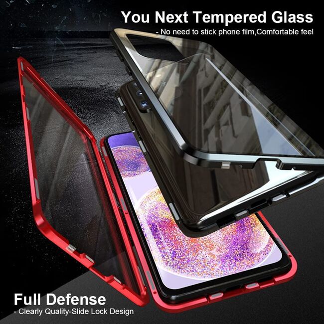 Husa Samsung Galaxy A23 360 Magnetic Glass pentru (sticla fata + spate), negru