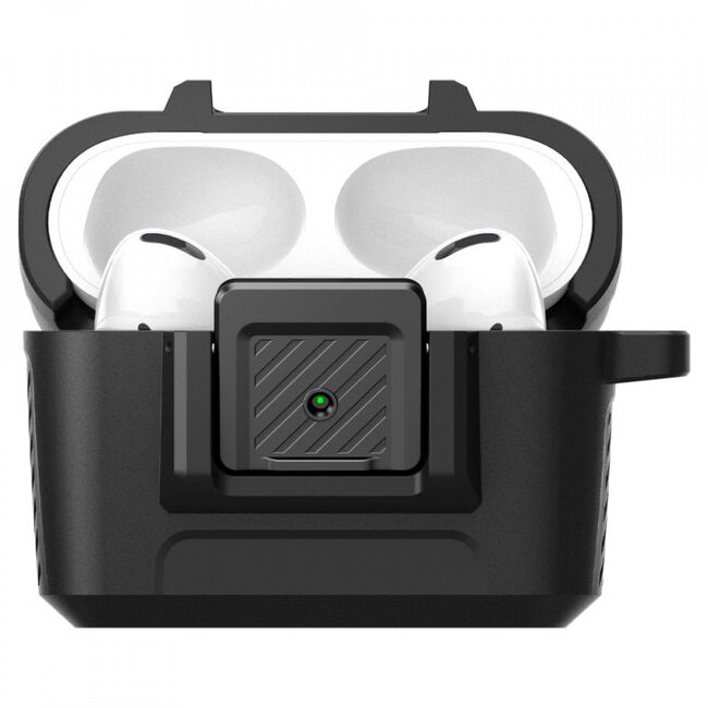 Husa Apple AirPods Pro Spigen Lock Fit, negru mat
