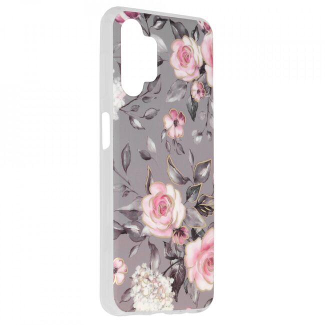 Husa samsung galaxy a13 4g marble series, techsuit - bloom of ruth gray