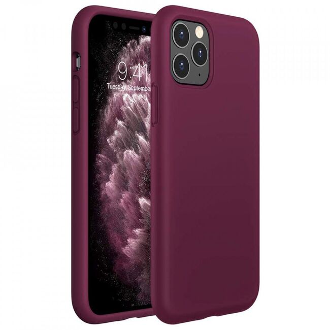 Husa iphone 11 pro max din silicon moale, techsuit soft edge - plum violet