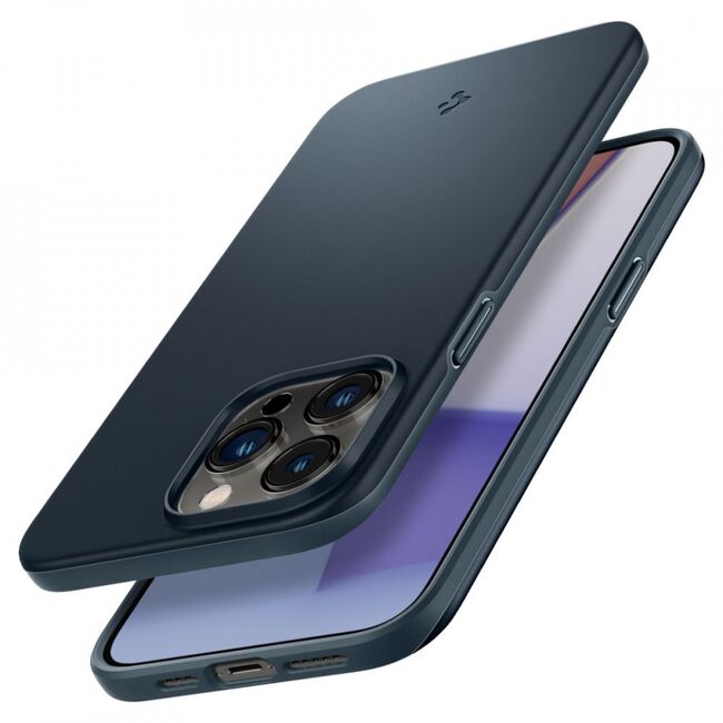 Husa iphone 14 pro max spigen thin fit - metal slate