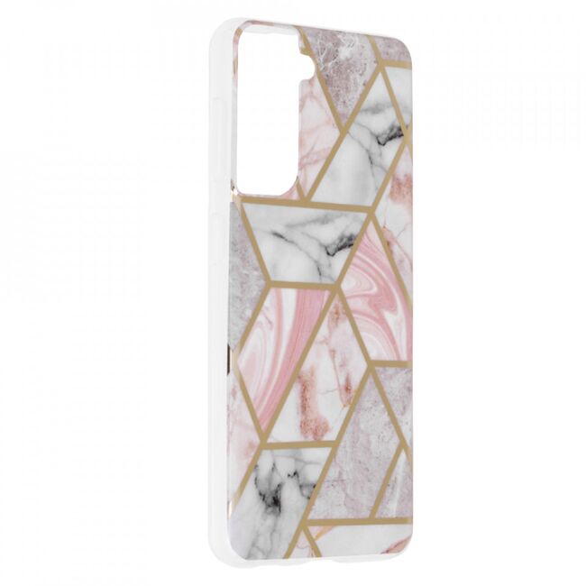 Husa samsung galaxy s21 marble series, techsuit - pink hex