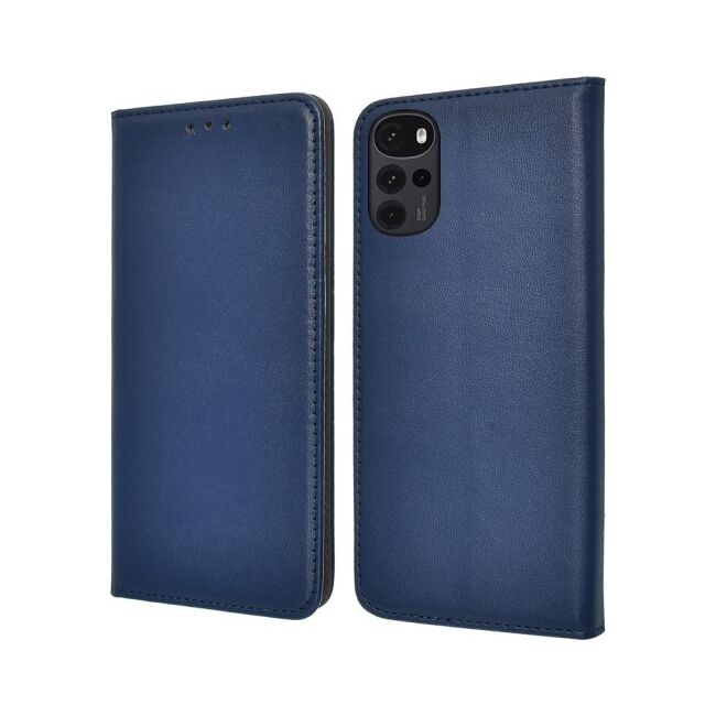 Husa pentru Motorola Moto G22, E32 Wallet tip carte, navy blue