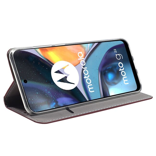 Husa pentru Motorola Moto G22, E32 Wallet tip carte, navy blue