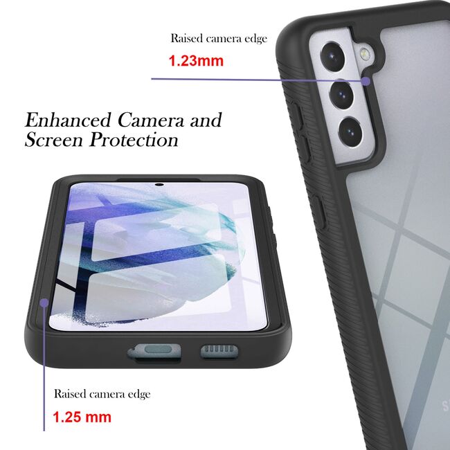 Pachet 360: Husa cu folie integrata pentru Samsung Galaxy S22 Defense360 - negru