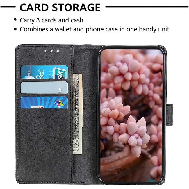Huse Motorola Edge 30 Wallet tip carte, negru