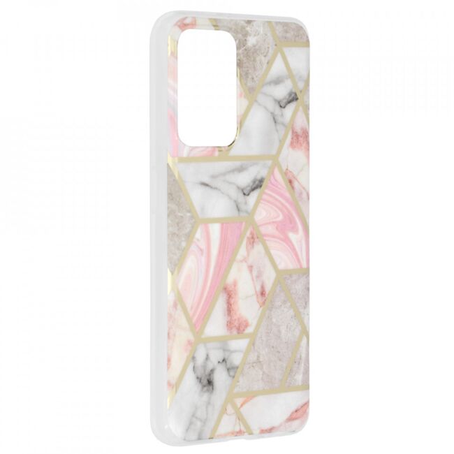 Husa oppo reno 7 5g marble series, techsuit - pink hex