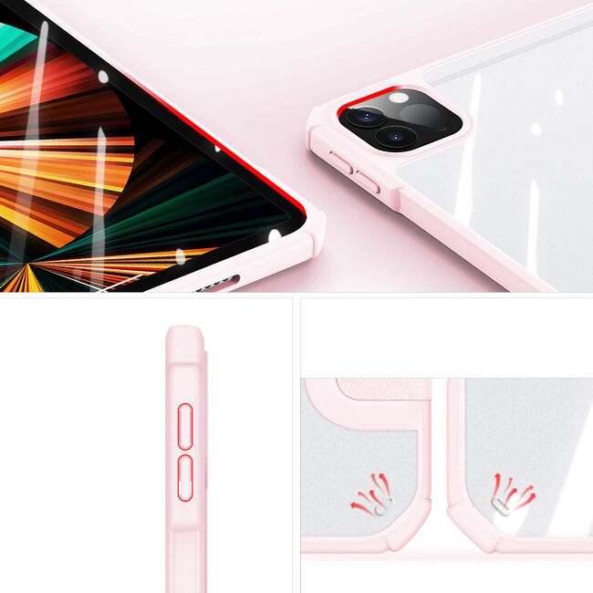 Husa pentru iPad Pro 12.9 inch 2022, 2021, 2020 DUX DUCIS Copa Multi-angle Stand Smart Sleep Function, pink