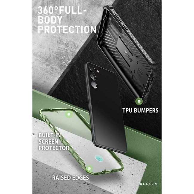 Set 2 carcase 360 grade pentru Samsung Galaxy S23+ Plus Supcase i-Blason Armorbox  , Protectie display, Verde