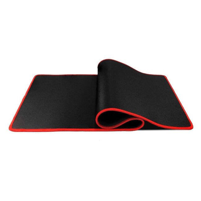 Mousepad pentru birou, gaming 700x300x3mm negru, cusaturi rosii