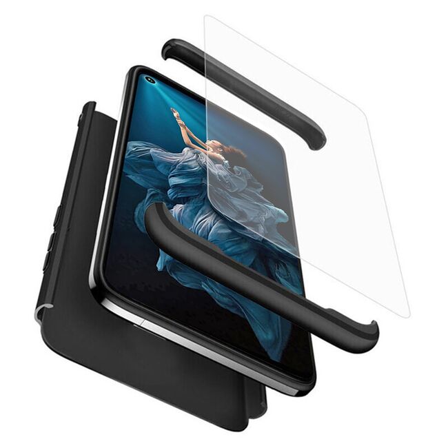 [Pachet 360°] Husa + Folie Huawei Nova 5 T /  Honor 20 GKK Original - Negru