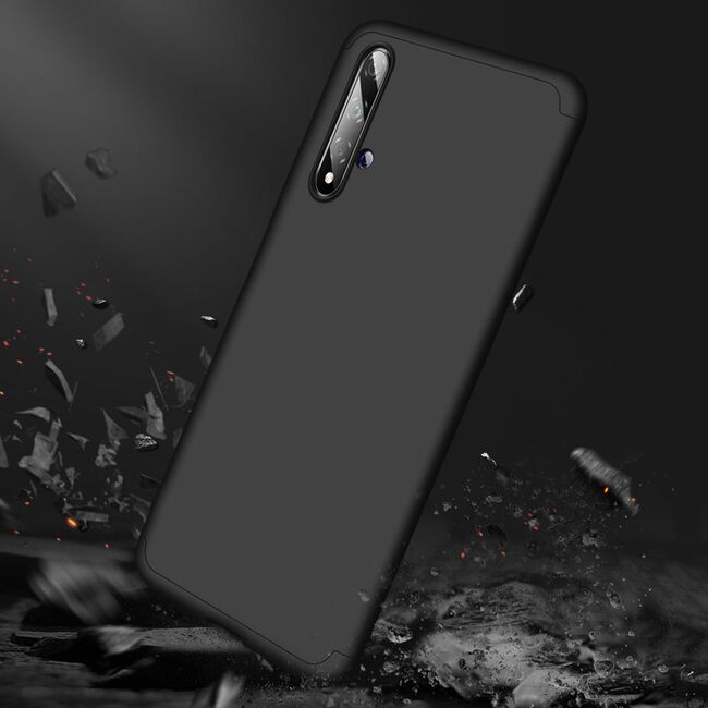 [Pachet 360°] Husa + Folie Huawei Nova 5 T /  Honor 20 GKK Original - Negru